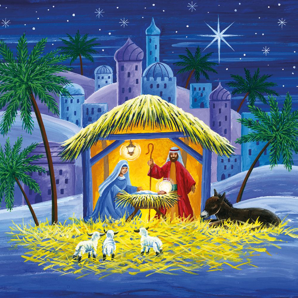Nativity scene card