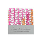 Pack of hand block printed cotton handkerchiefs with bird pattern on a white background