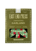 Packaged product from East End Press with floral design on a green background