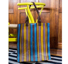 Farmers Market Shopper in Indian Yellow, Saxe Blue & Rose Beige
