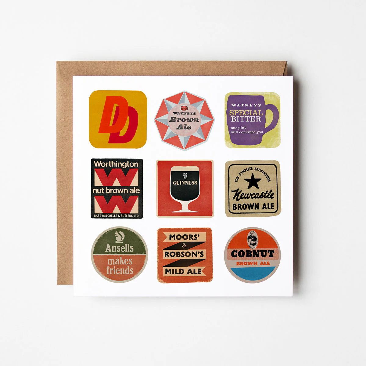 Beer Mats Blank Greeting Card