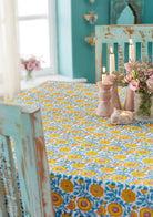 Block Print Tablecloth - Sunflower