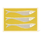 Greetings Card: Fish Grey and Yellow