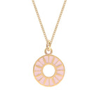 powder pink enamel necklace