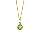 green enamel necklace
