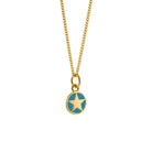 teal gold vermeil necklace