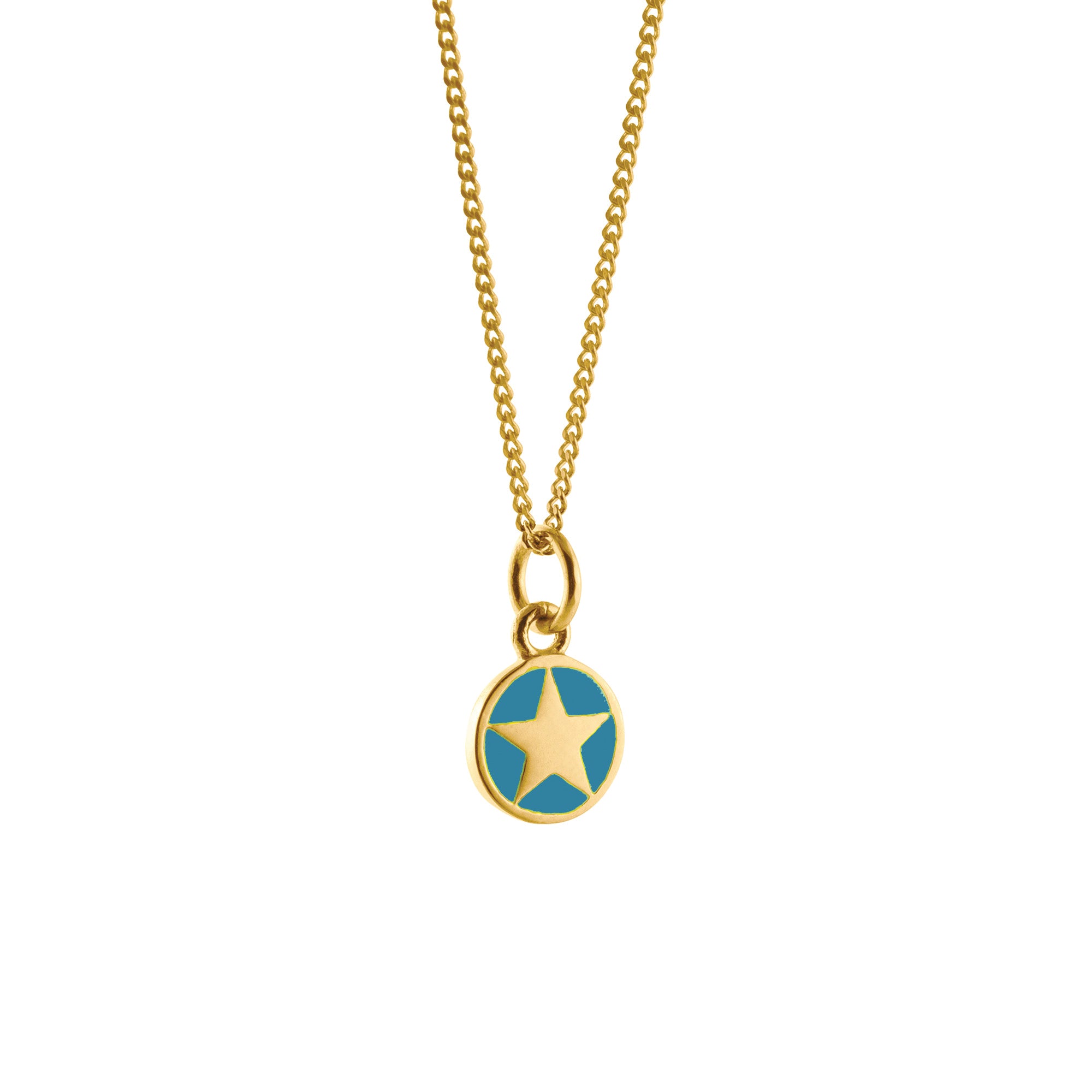 teal gold vermeil necklace