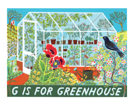 G for Greenhouse Greeting Card