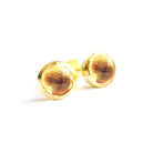 Birthstone Stud Earrings November: Citrine and Gold Vermeil