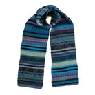 fair isle knitted scarf made from lambswool