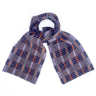 Plaid scarf with a handle on a white background
