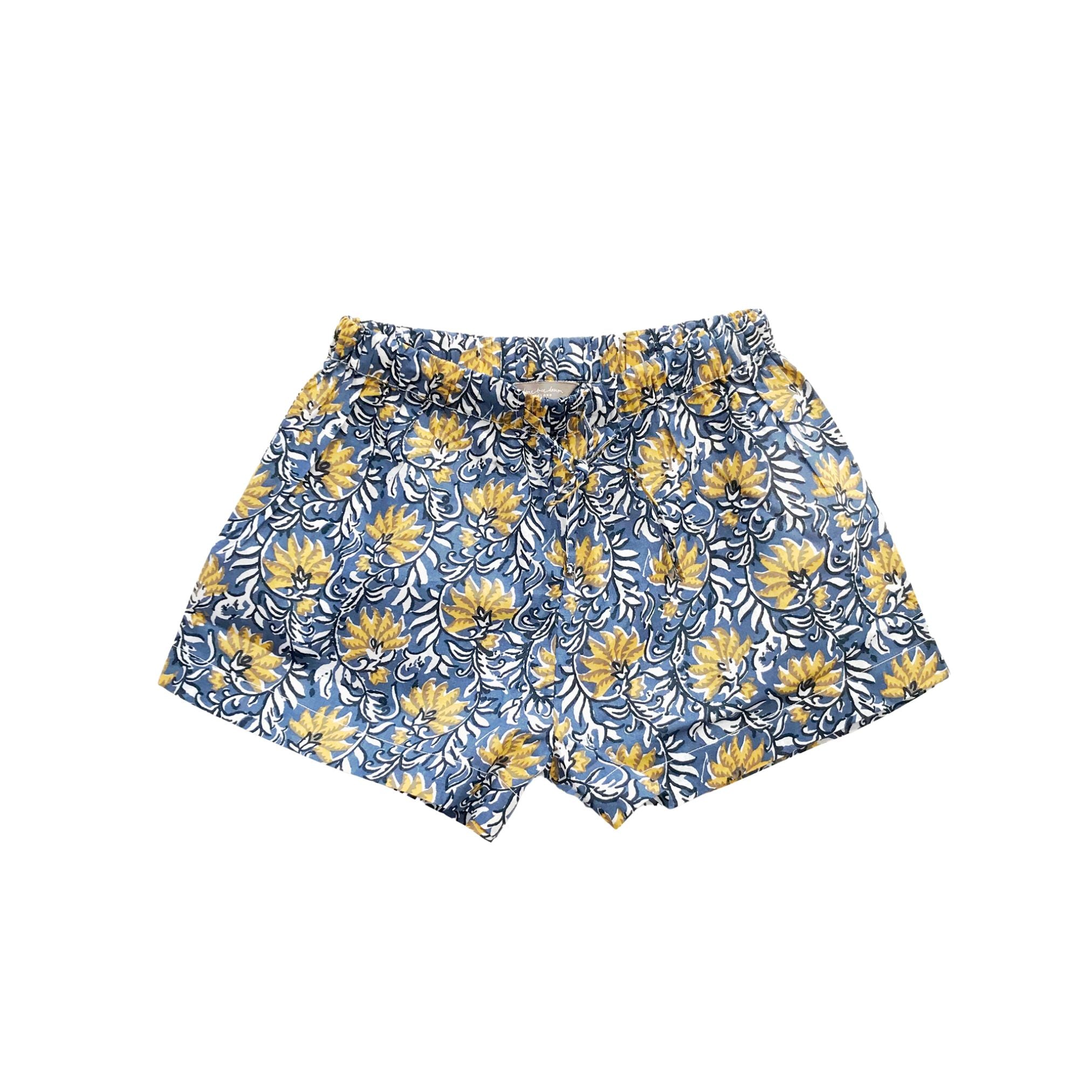 Jaipur Blue & Yellow Sleep Shorts
