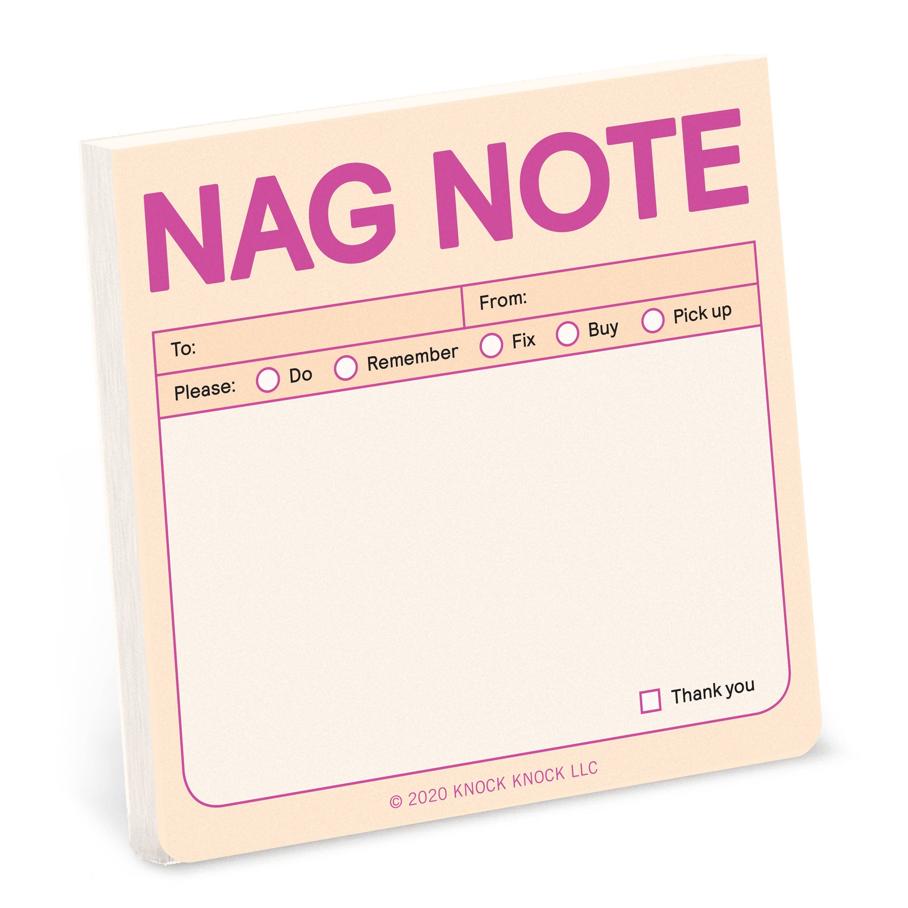 Knock Knock Nag Note Sticky Notes Pastel Edition