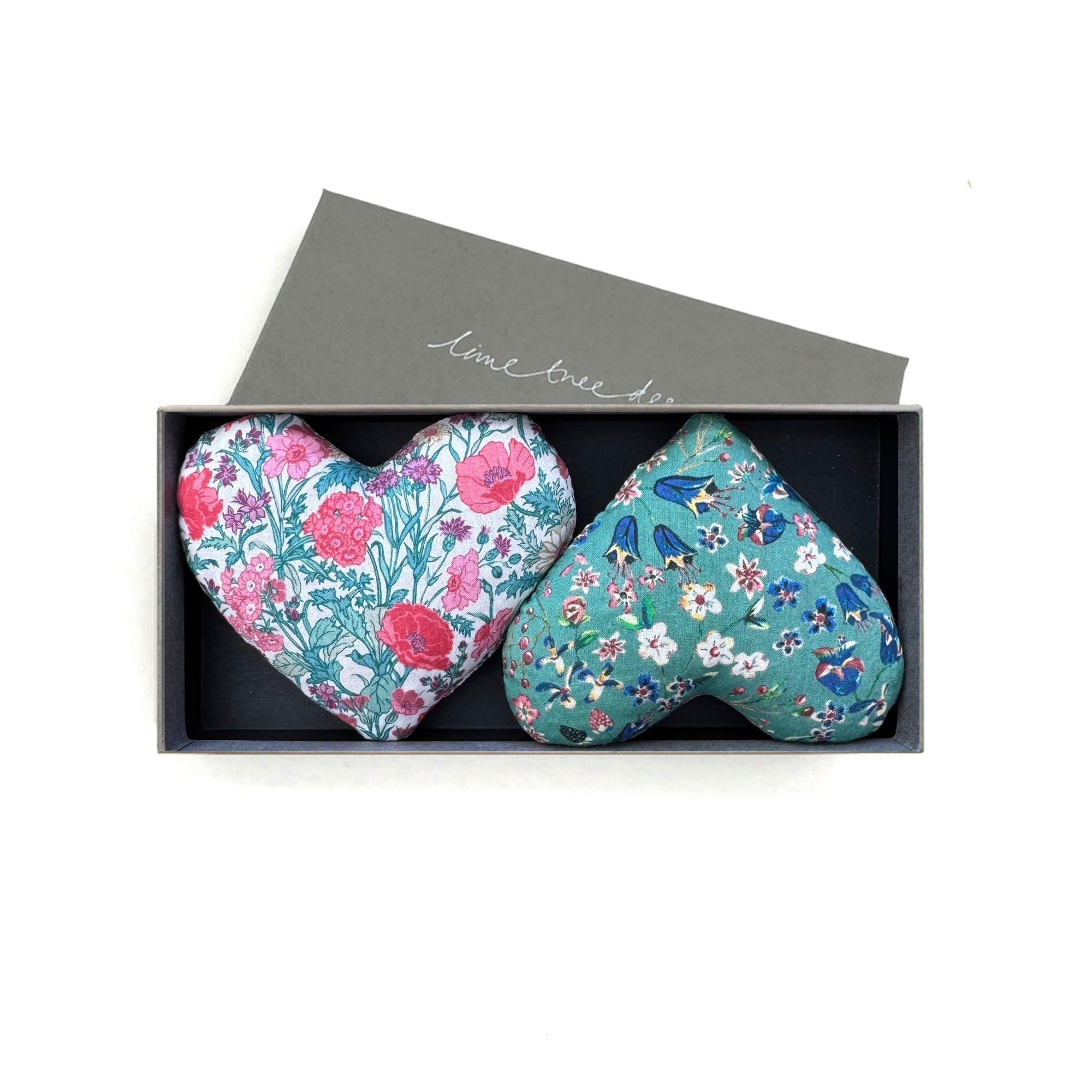 Box of 2 Lavender Hearts - Fred and Ginger