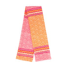 Lightweight Cotton Scarf - Hot Pink/Orange, Fan Colour Block