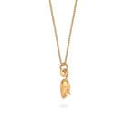 Tiny Mouse Charm Necklace Gold Vermeil