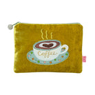 Coffee Velvet Coin Purse Mustard