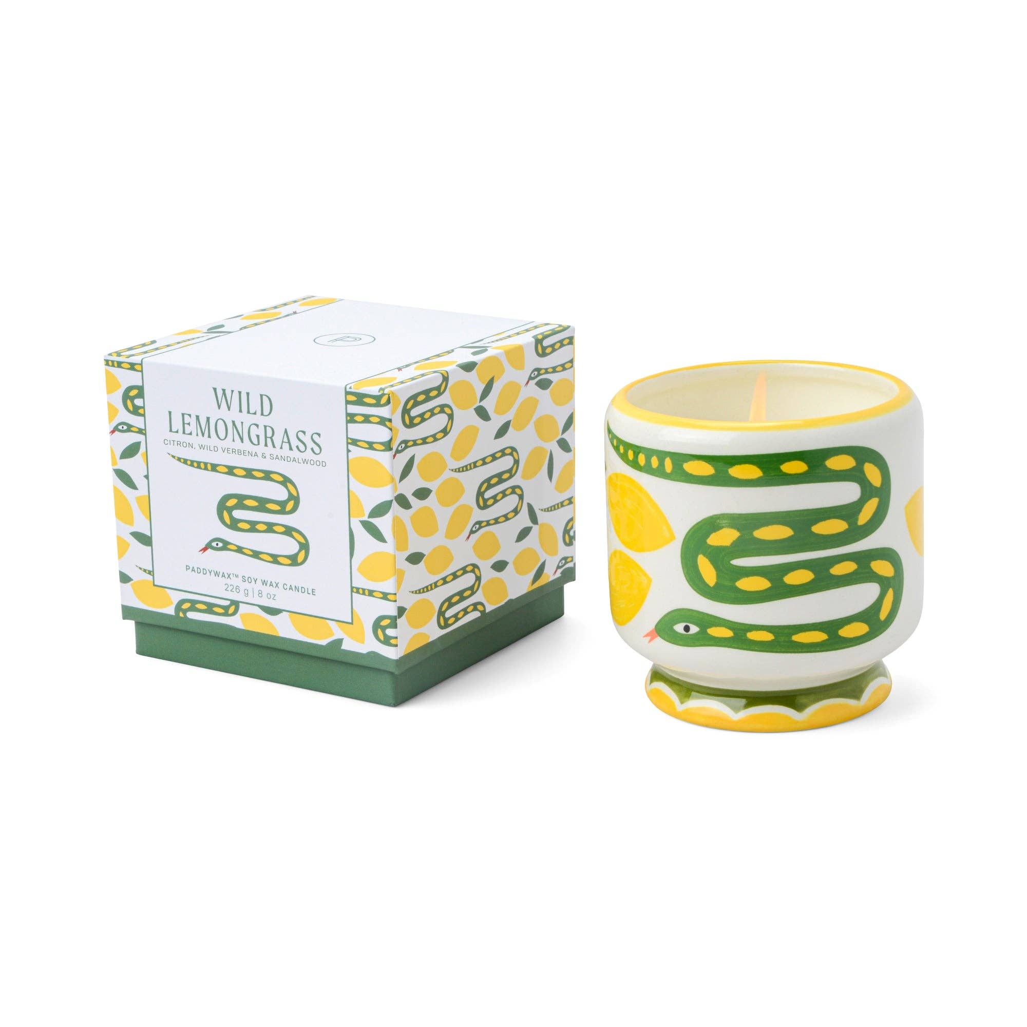 Paddywax A Dopo Snake Ceramic Candle - Wild Lemongrass