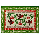 Decorative mat with robin design and 'Cambridge Imprint' branding