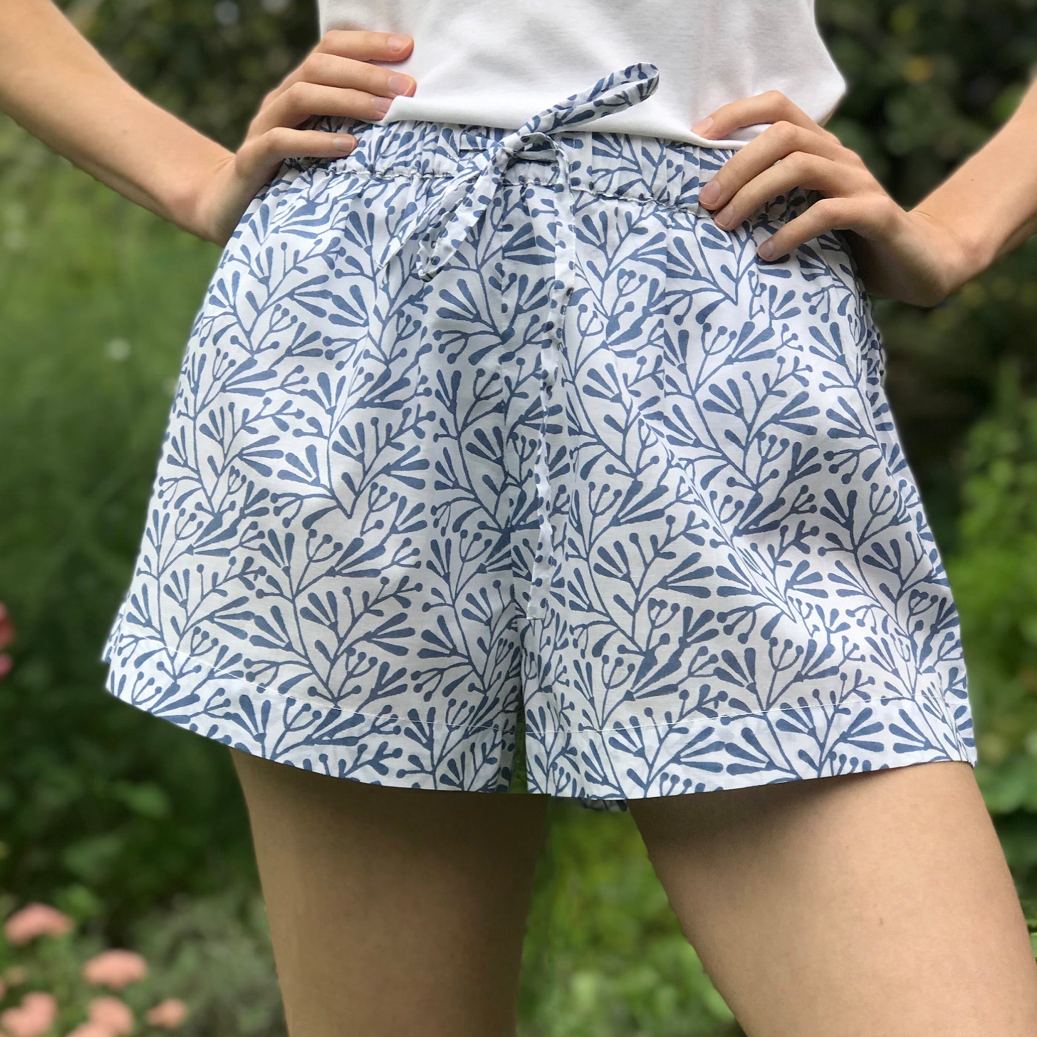 Blue Bud Sleep Shorts