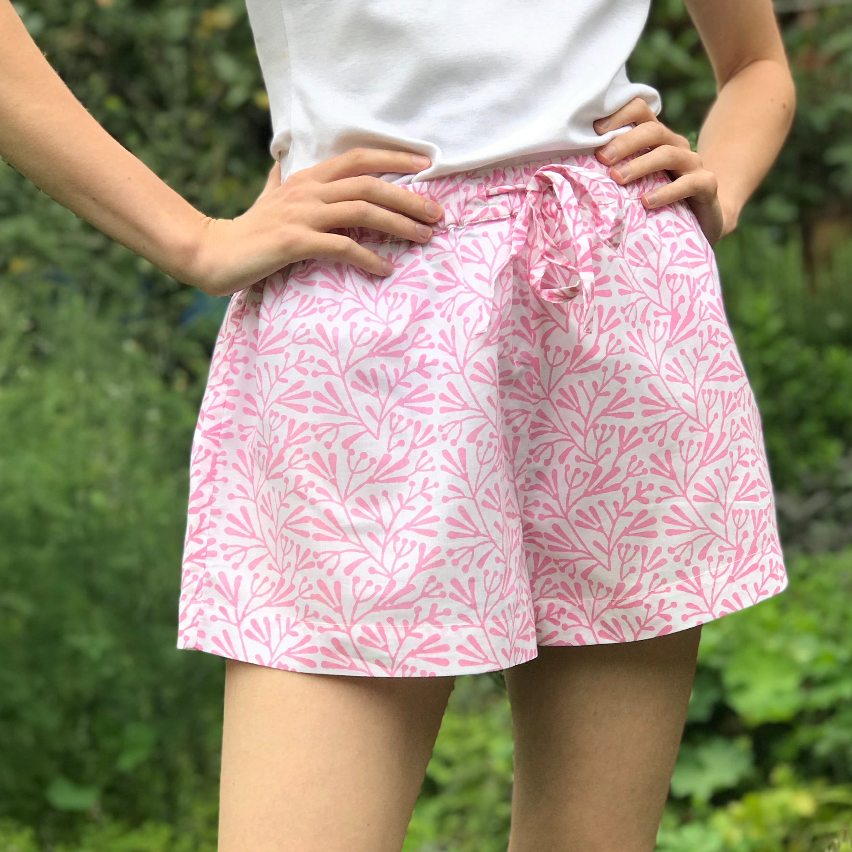 Pink Bud Sleep Shorts
