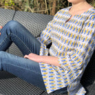 Cotton Tunic - Blue & Mustard Fish