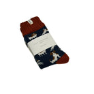 Winter Thick Socks- Terrier Dogs on blue with red