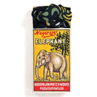 Matchbox with elephant design and 'Nagaraj's Elephant' branding on a white background