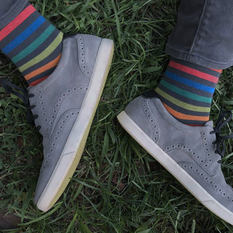 Colour Pop Striped Cotton Socks
