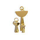 Angel Pendant Necklace Gold Vermeil