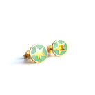Enamel Star Studs Earrings