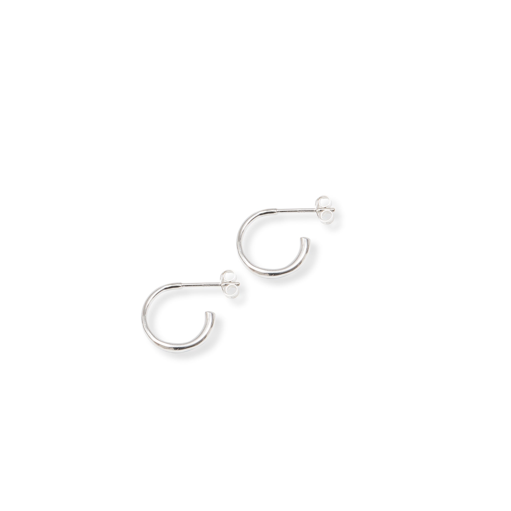 Half Hoop Earrings Sterling Silver