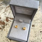 Birthstone Stud Earrings November: Citrine and Gold Vermeil