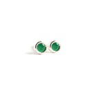 Mini Birthstone Stud Earrings Sterling Silver