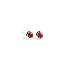 Mini Birthstone Stud Earrings Sterling Silver