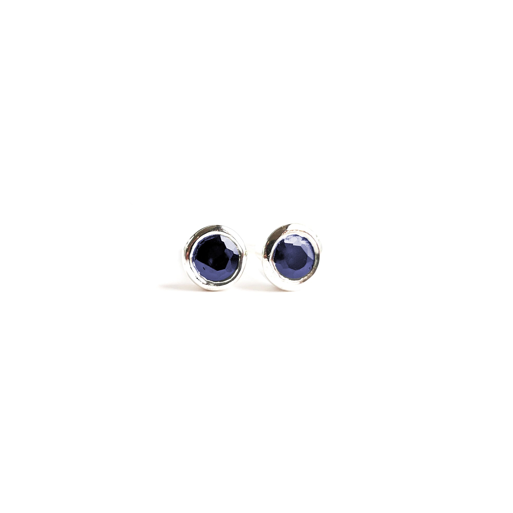 Mini Birthstone Stud Earrings Sterling Silver