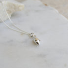 sterling silver mouse pendant necklace