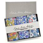 cornflower pocket squares and hankies in liberty fabric