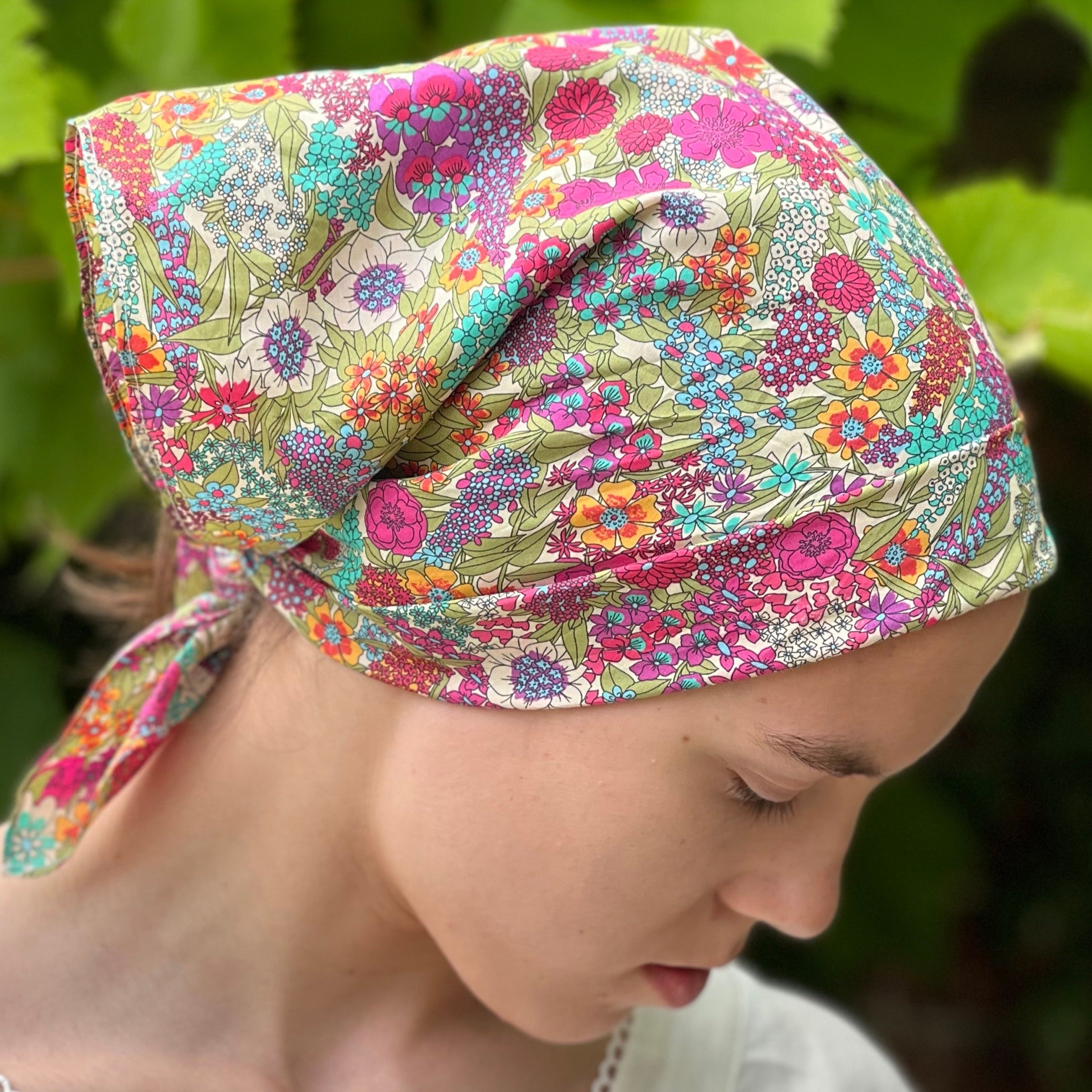 liberty fabric bandana head scarf