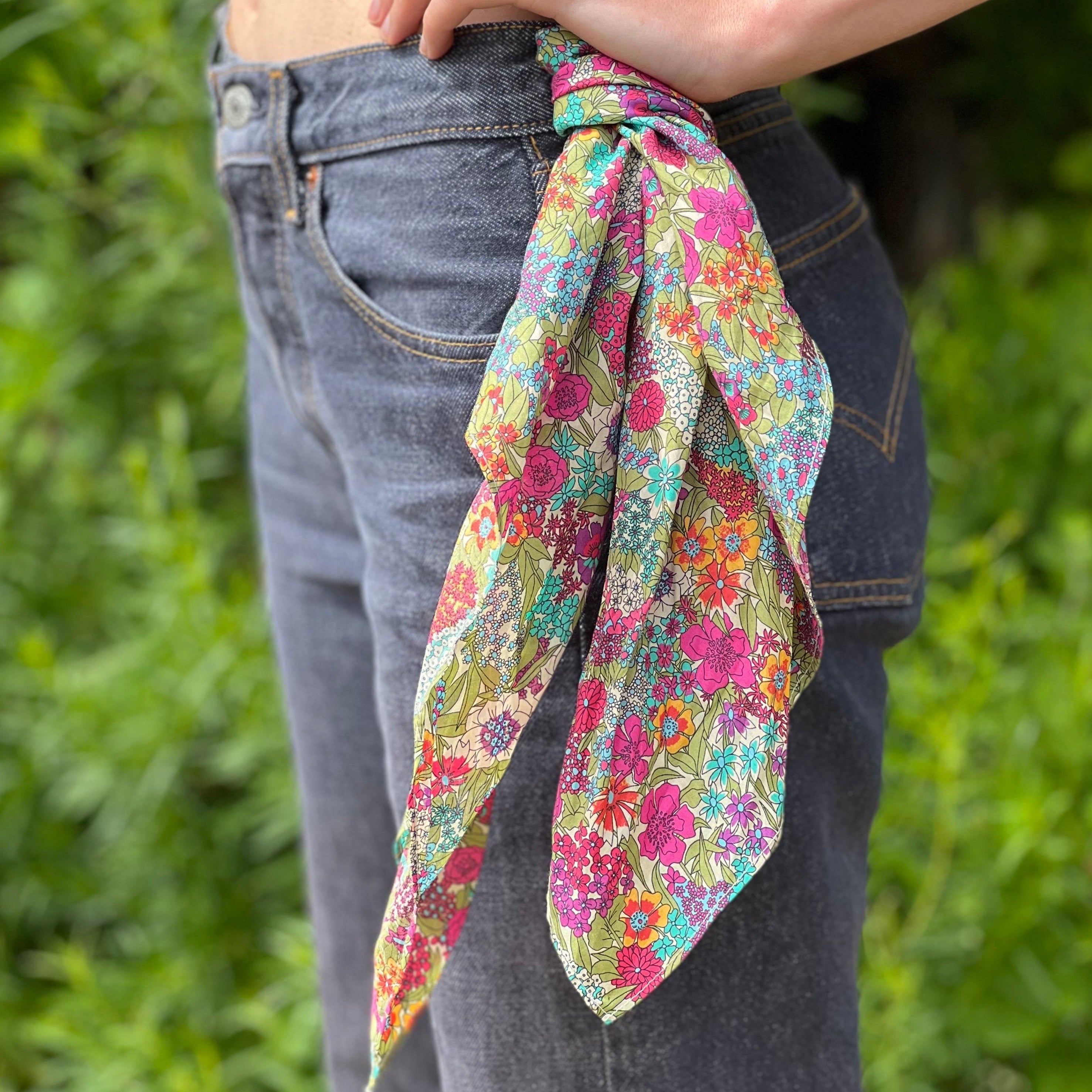 liberty fabric bandana head scarf
