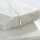 Tiny Angel Charm Necklace Sterling Silver