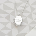 Love You to the Moon and Back Oval Locket Necklace Sterling Silver