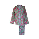 floral pink and green cotton pyjamas