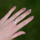 Adjustable Double Leaf Charm Ring Sterling Silver