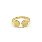 gold hammered and medallion ring