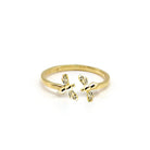 mini bee adjustable gold vermeil ring