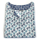 Blue and turquoise leaf summer tunic