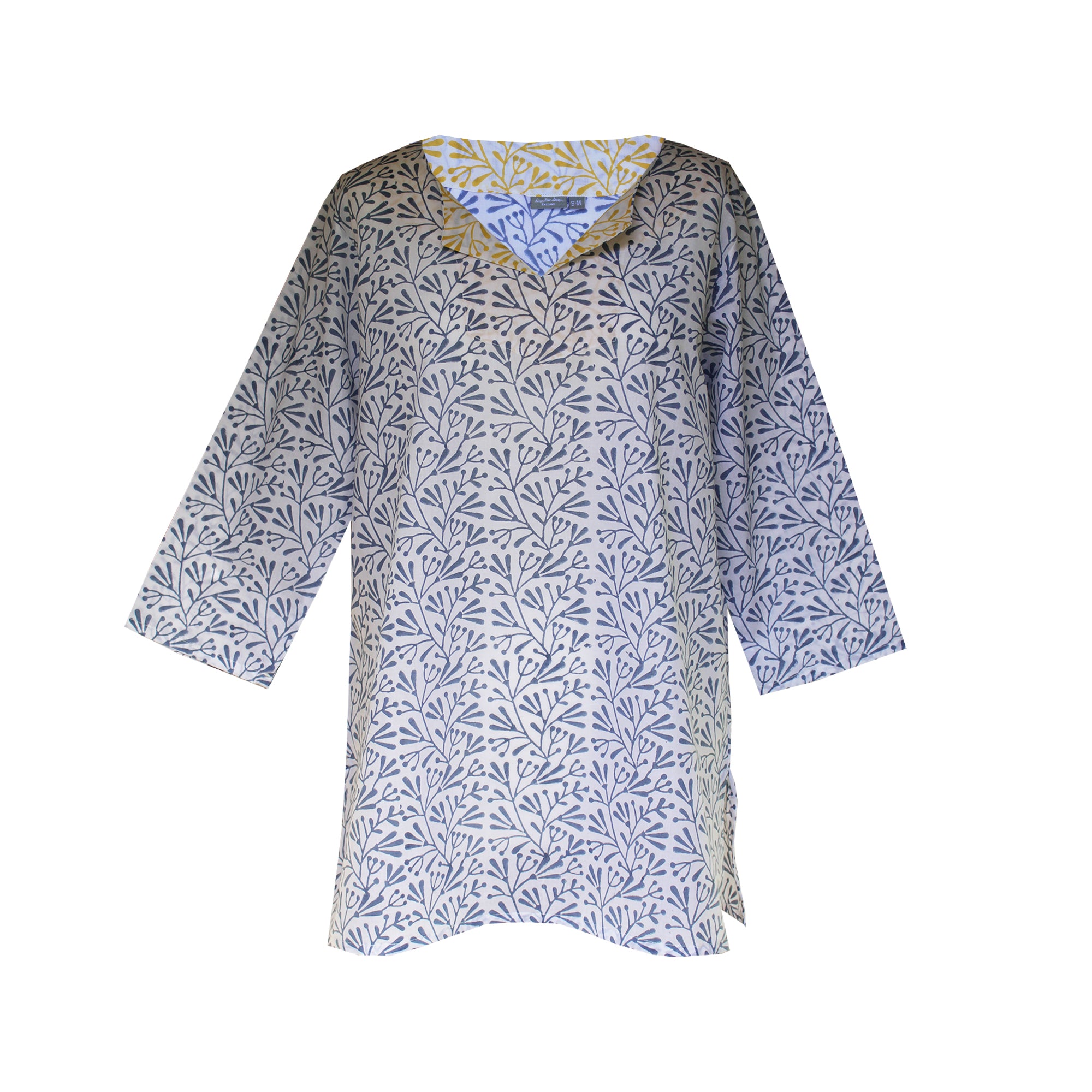 Blue bud summer tunic top