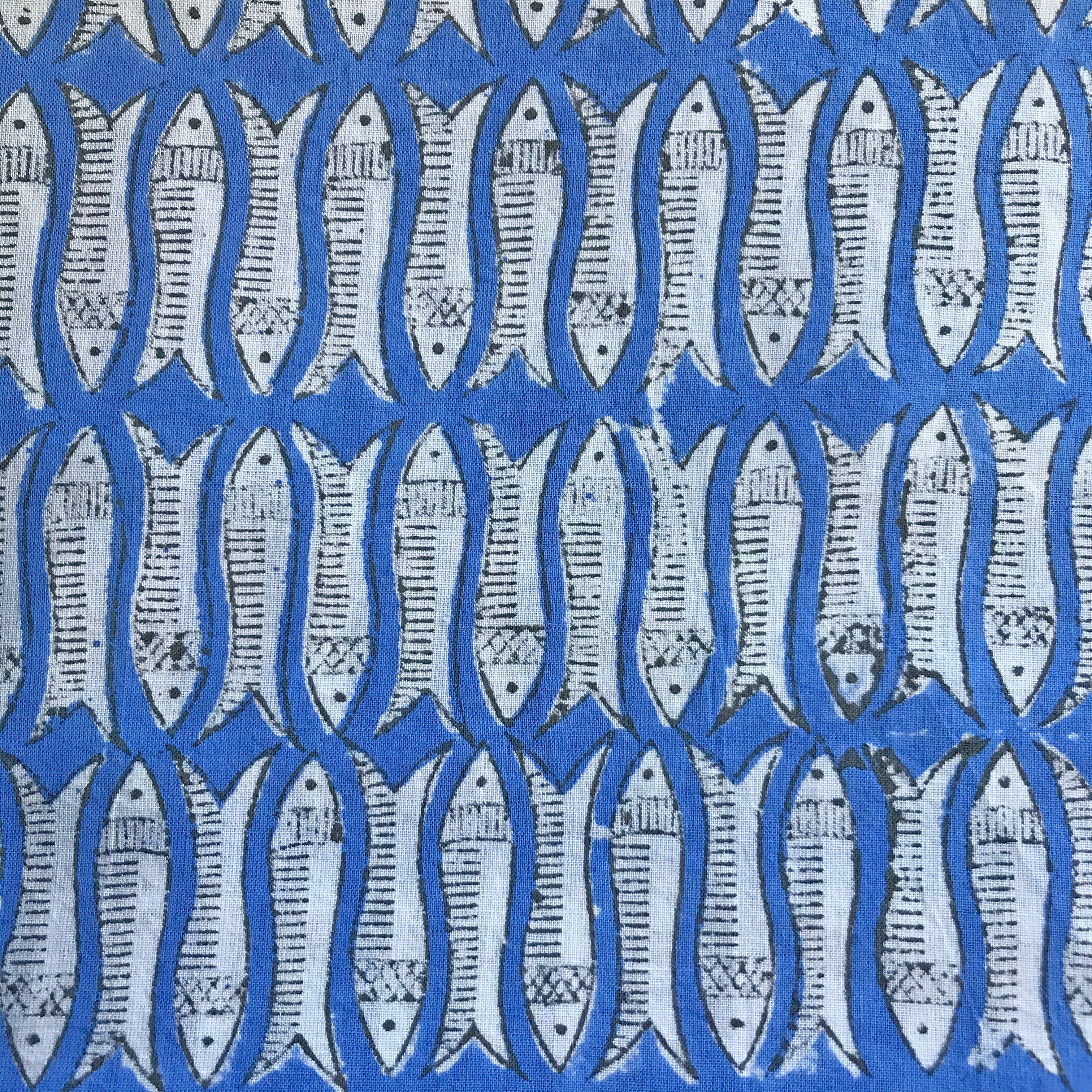 blue fish fabric