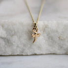 14ct gold dragonfly necklace
